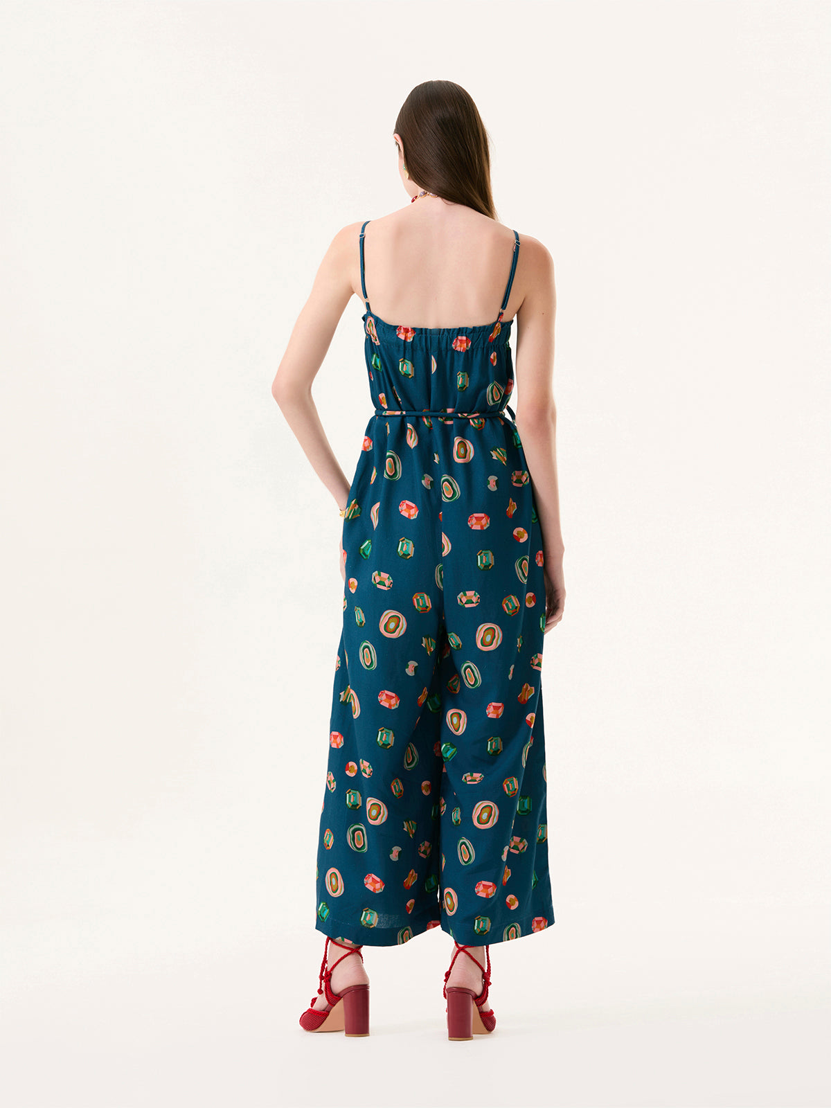 Blue Malachite Rolotê Jumpsuit