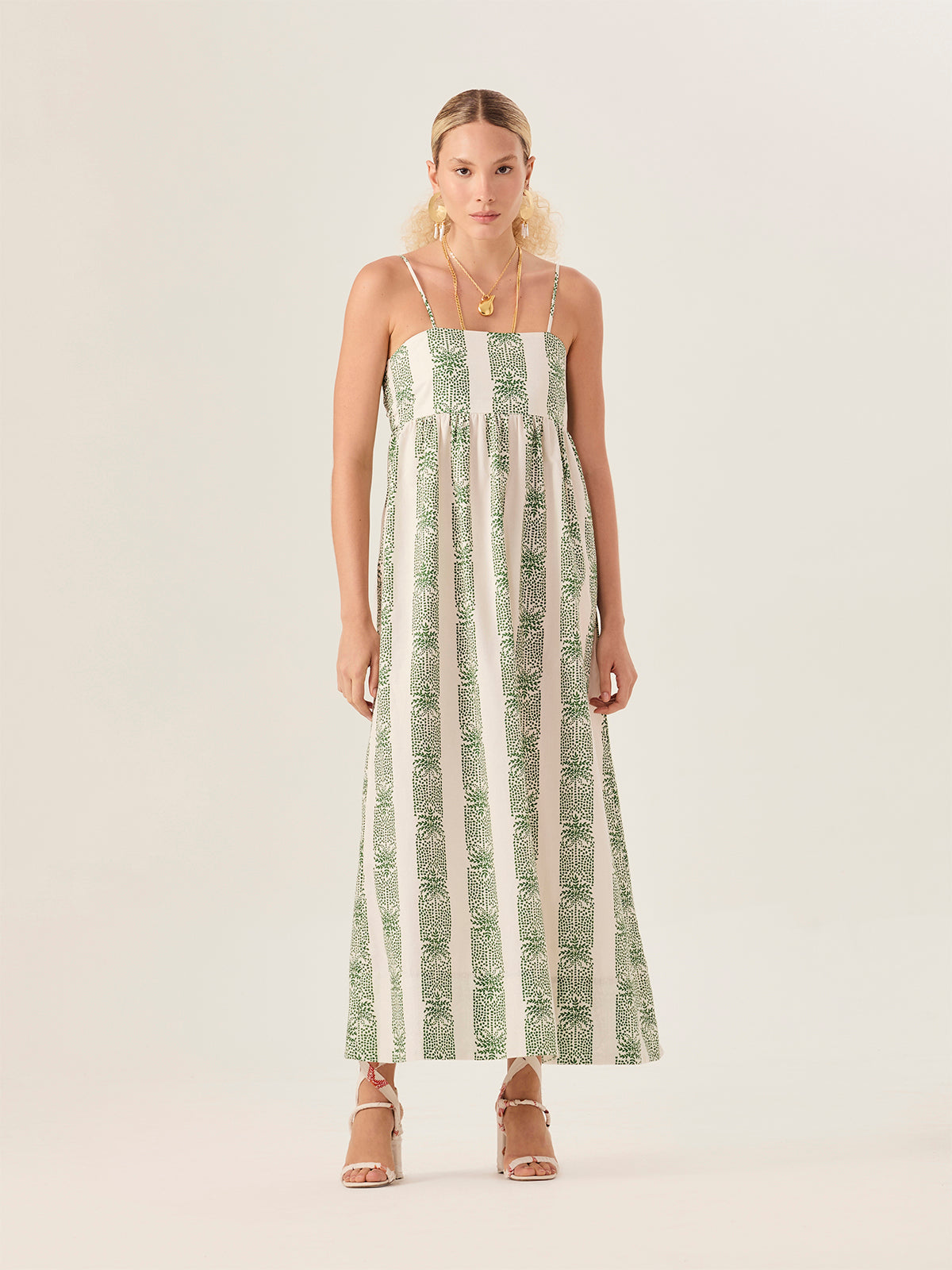 Back-Tie Maxi Dress - Pau Brasil Green