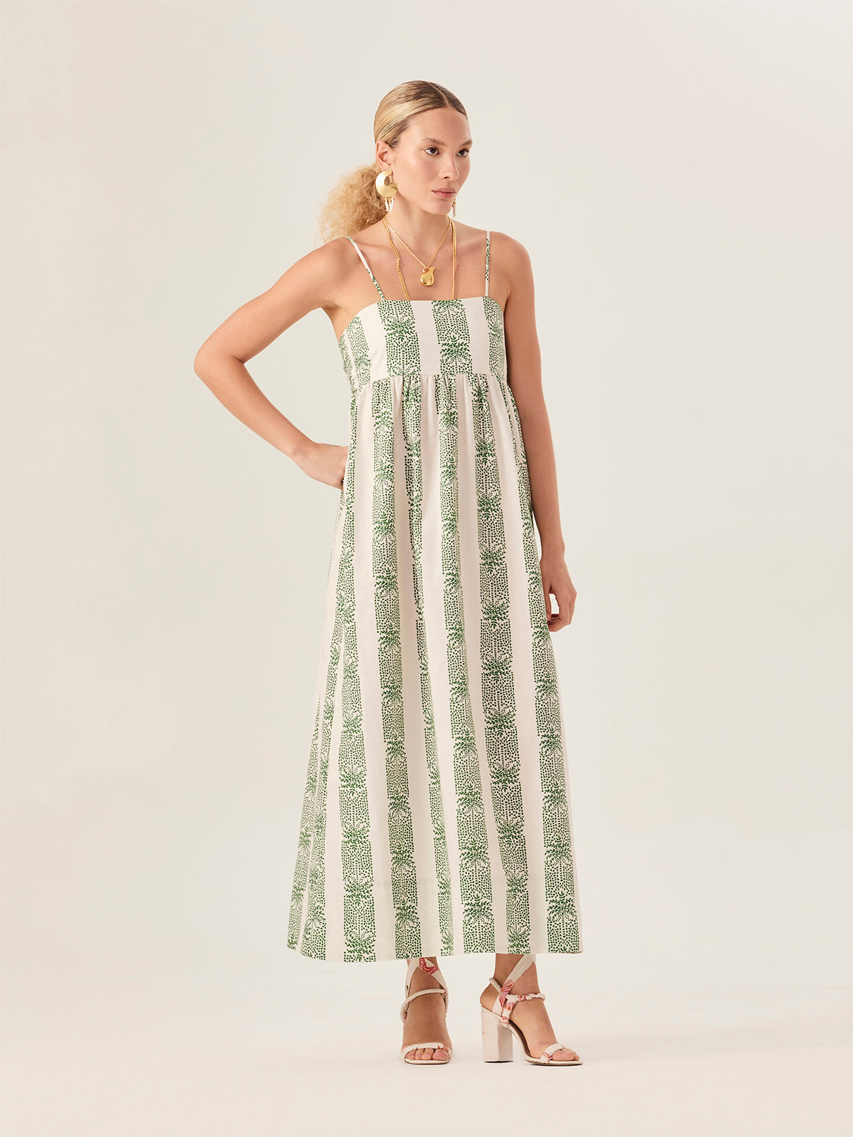 Back-Tie Maxi Dress - Pau Brasil Green