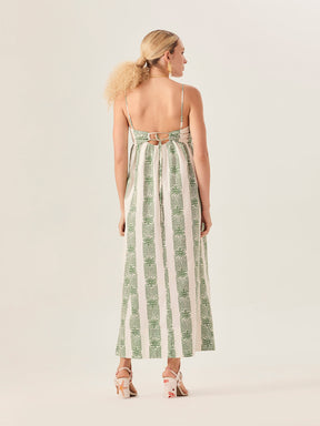 Back-Tie Maxi Dress - Pau Brasil Green