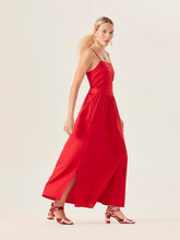 Straight Skirt with Side Slit - Red