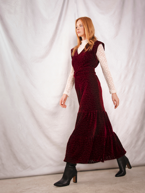 Burgundy Vic Dress