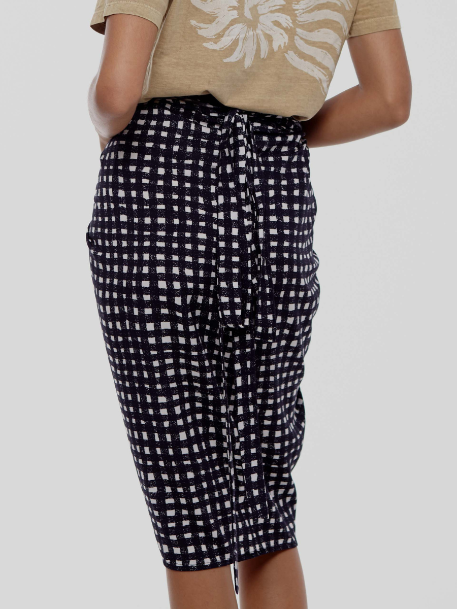 Vichy B&W Wrap Skirt