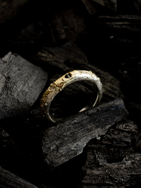 Carbono Ring Silver and Gold