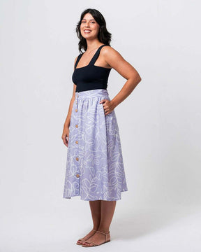 Eucalyptus Lavender Midi Skirt