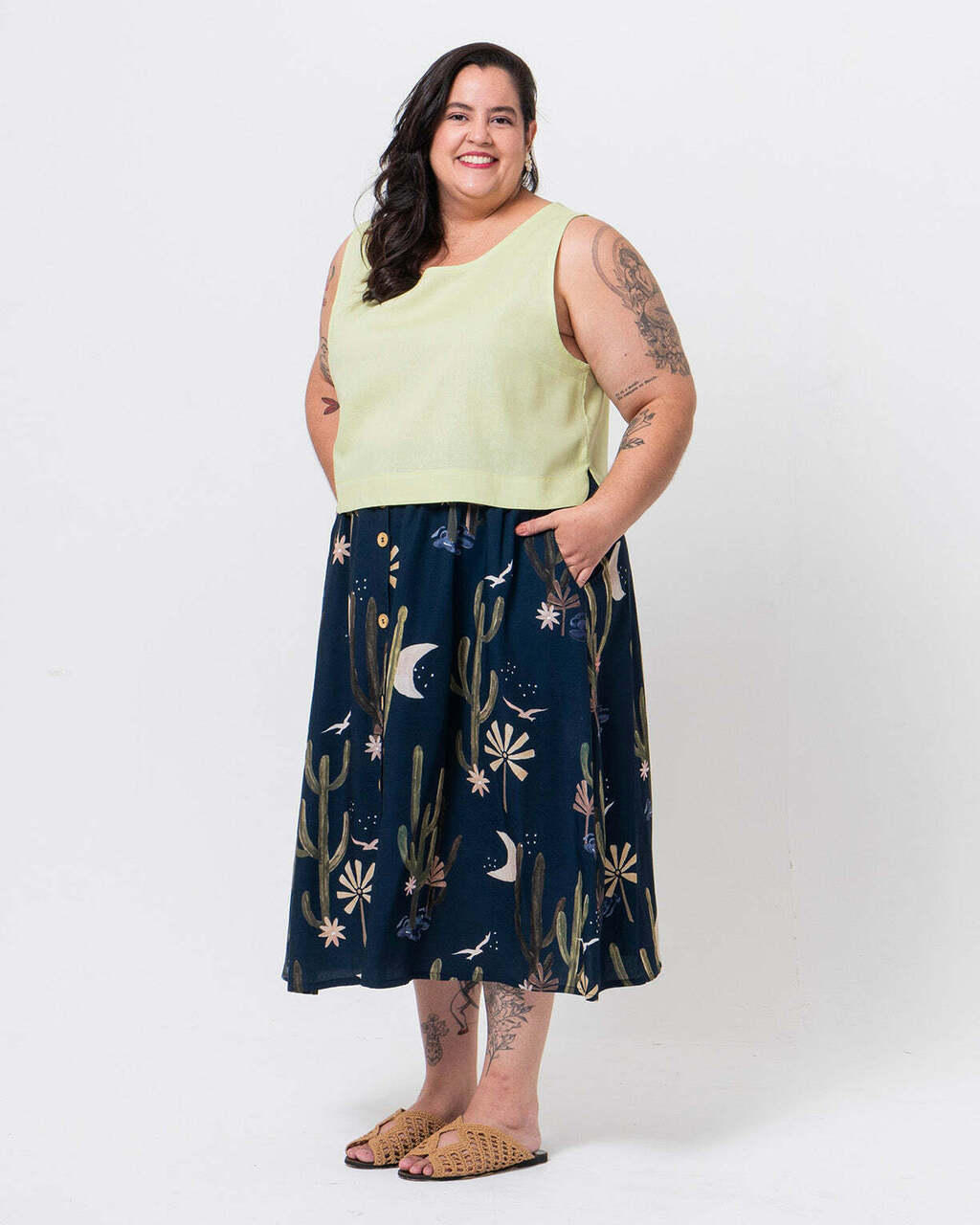 Luar do Sertão Midi Skirt