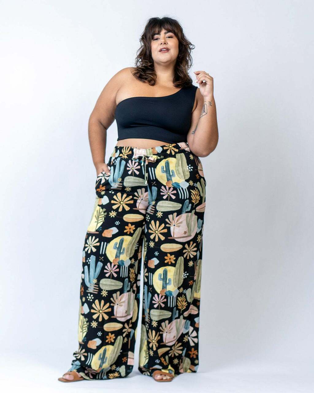 Terramor Black Wide-Leg Pants