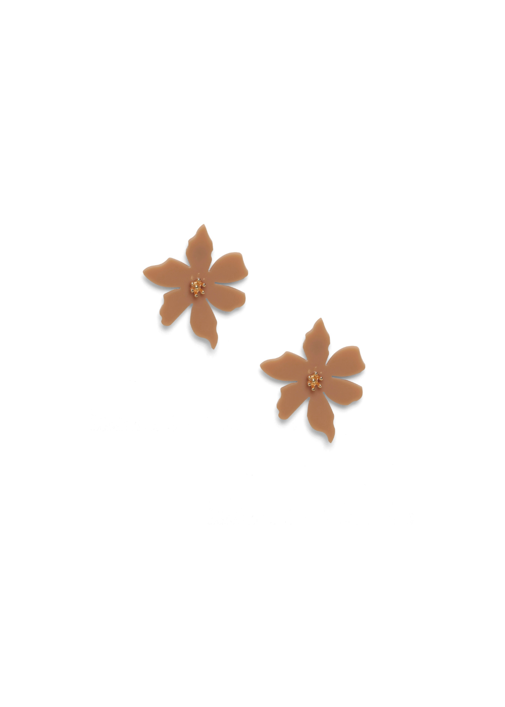 Flowers P Beige Earrings