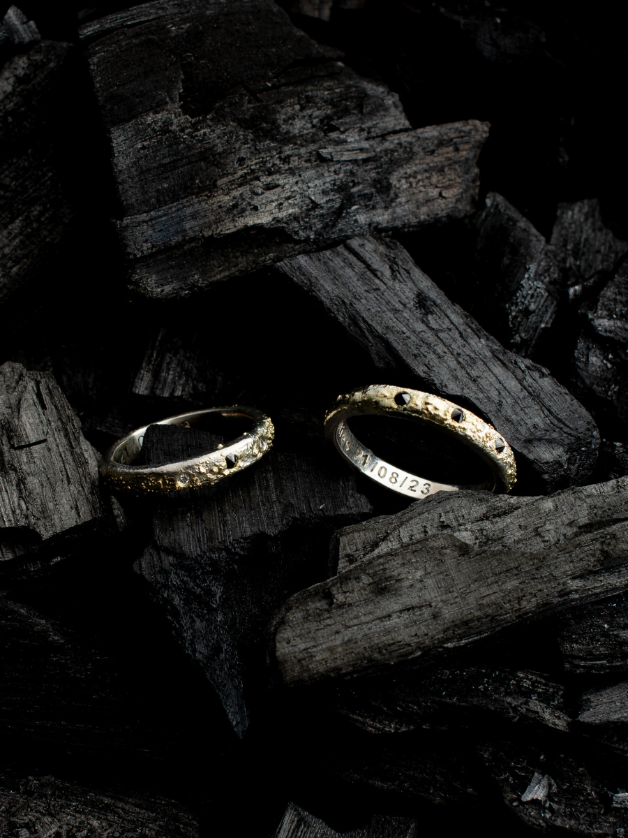 Carbono Ring Silver and Gold