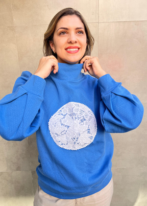 Renda Renascença Sweater - Blue