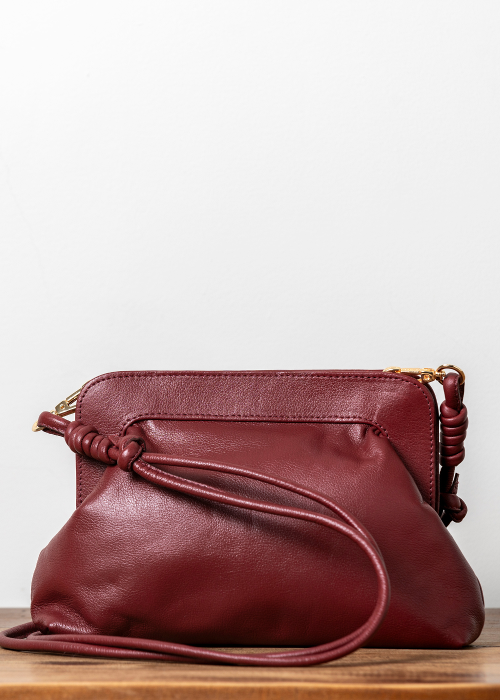 Sloane Queen Bee Clutch - Merlot