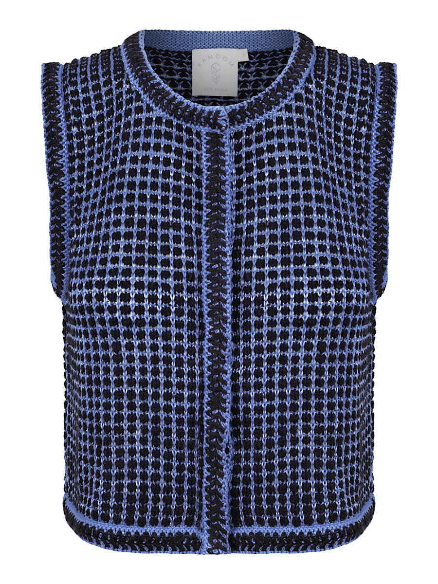 Blue Knit Vest