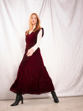 Burgundy Vic Dress