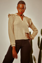 Knit Blouse Mary -  Grey