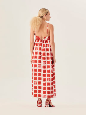 Back-Tie Maxi Dress - Comporta Red