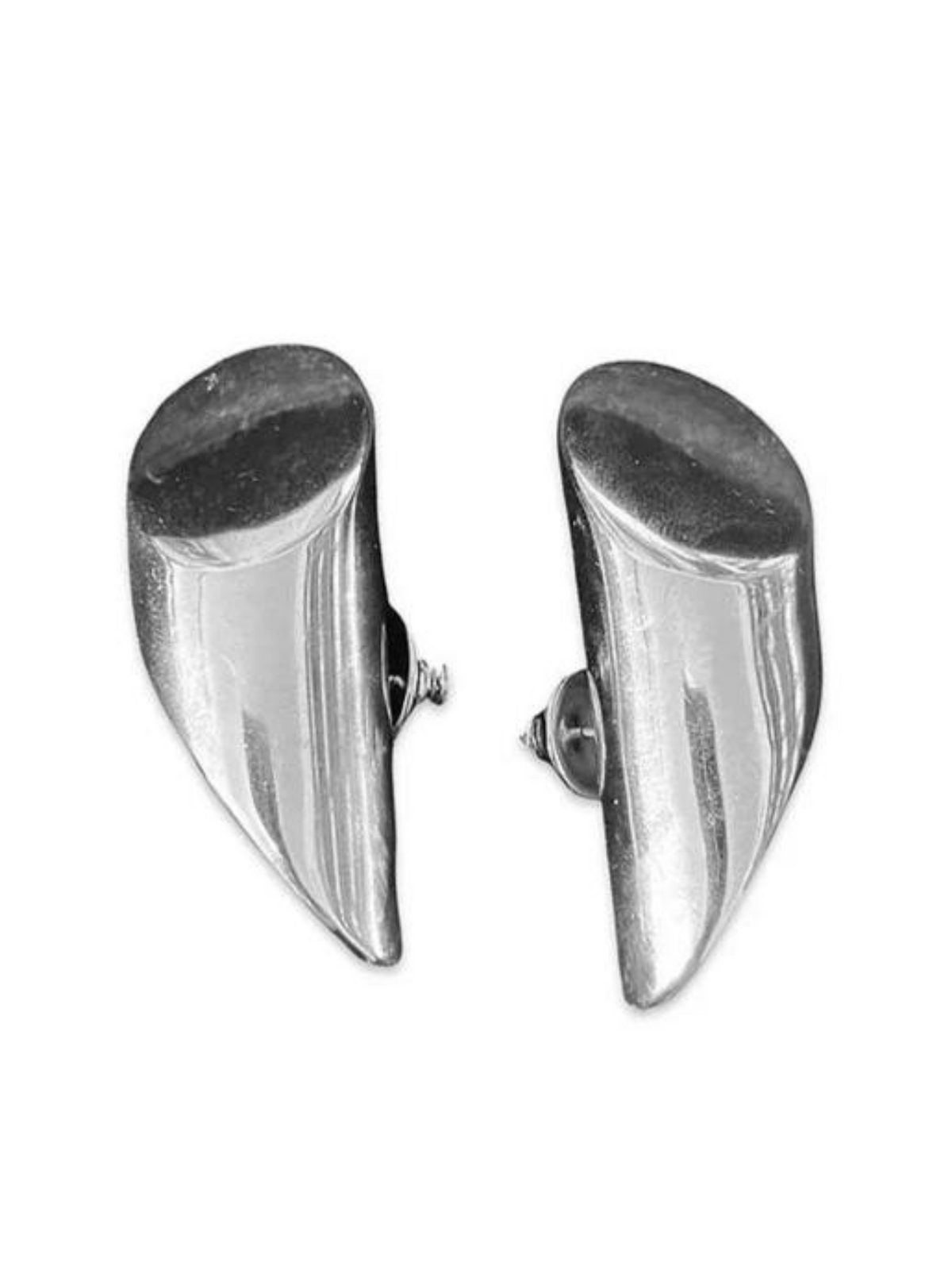 Silver Deco Tube Earring