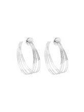 Silver Chelsea Threads Hoop Earring