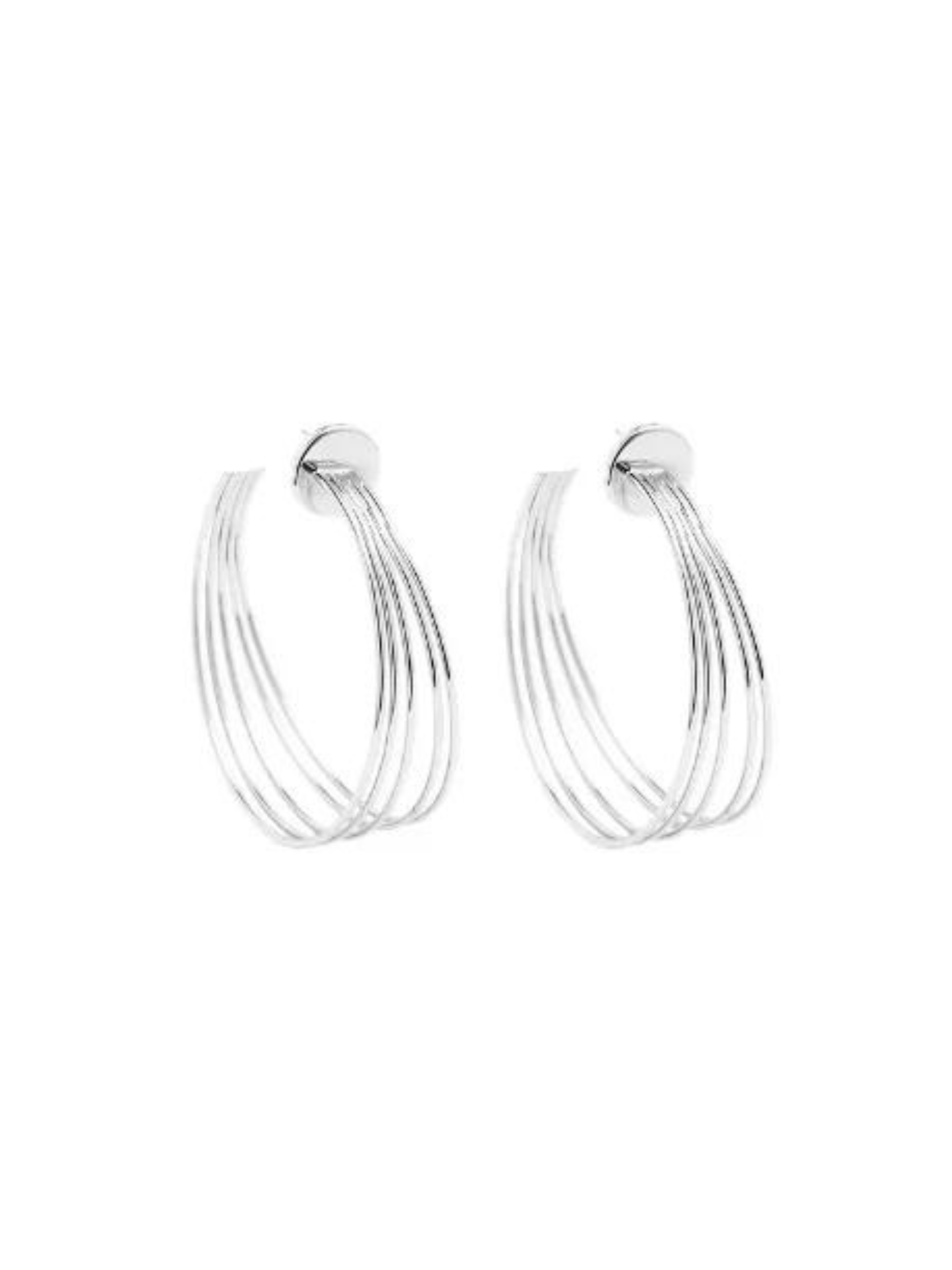 Silver Chelsea Threads Hoop Earring