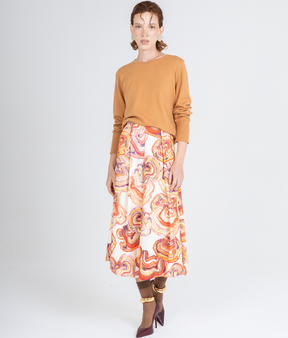 Caramel Saturn Long-Sleeve Knit