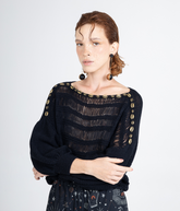 Black Astral Crochet Top